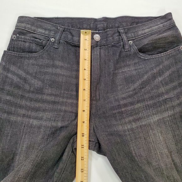 Gap Jeans Mens 32x32 Black Lightweight Denim Slim Fit Straight Classic Normcore - Picture 13 of 16